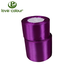 Wholesale 50mm Purple Satin Ribbon For Wedding/Garment Decoration