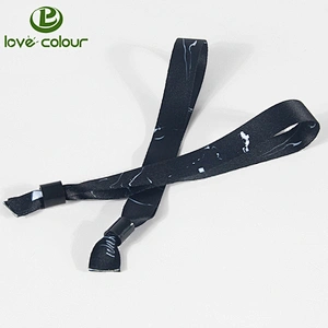 Cheap custom event wristband with plastic lock clip/fabric wrist band for wedding
