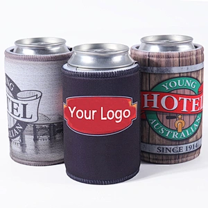 Custom Promotional 500ml Blue Neoprene beer Bottle and Can Cooler