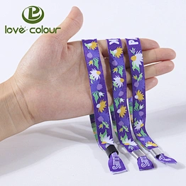 Factory direct custom disposable woven wristband for events