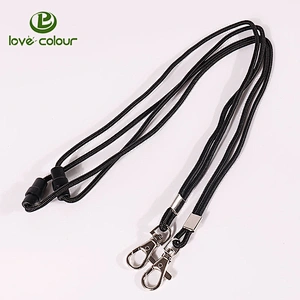 Novelty fashion pvc name badge ID card Round lanyard