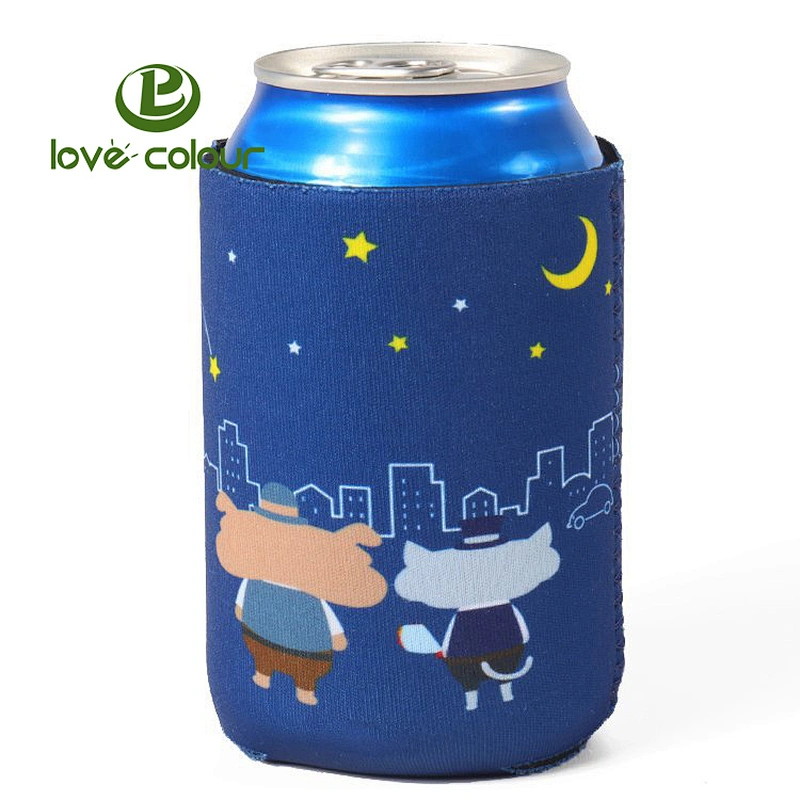3mm thick neoprene flat stubby holder printed in full color