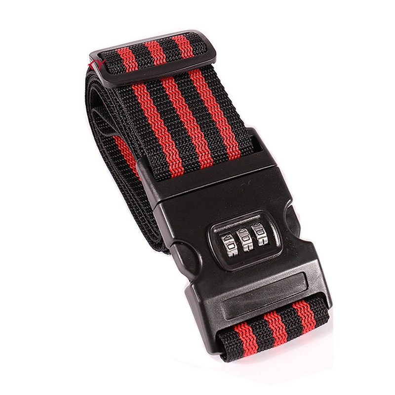Custom Polyester Heavy Duty Adjustable Luggage Strap Suitcase Travel Belt