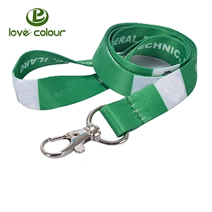 Custom Polyester ribbon double layer satin lanyard