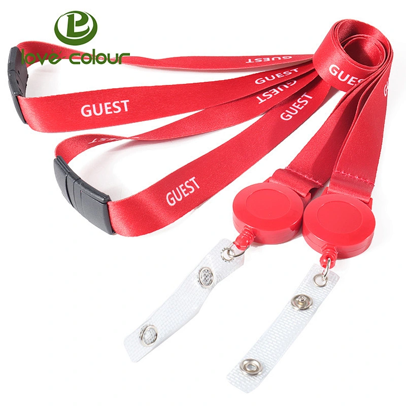 Breakaway Buckle Polyester Keychain Lanyards for ID Badge Holder