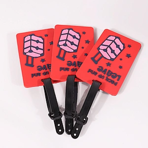 Custom waterproof bulk pvc luggage tags for kids
