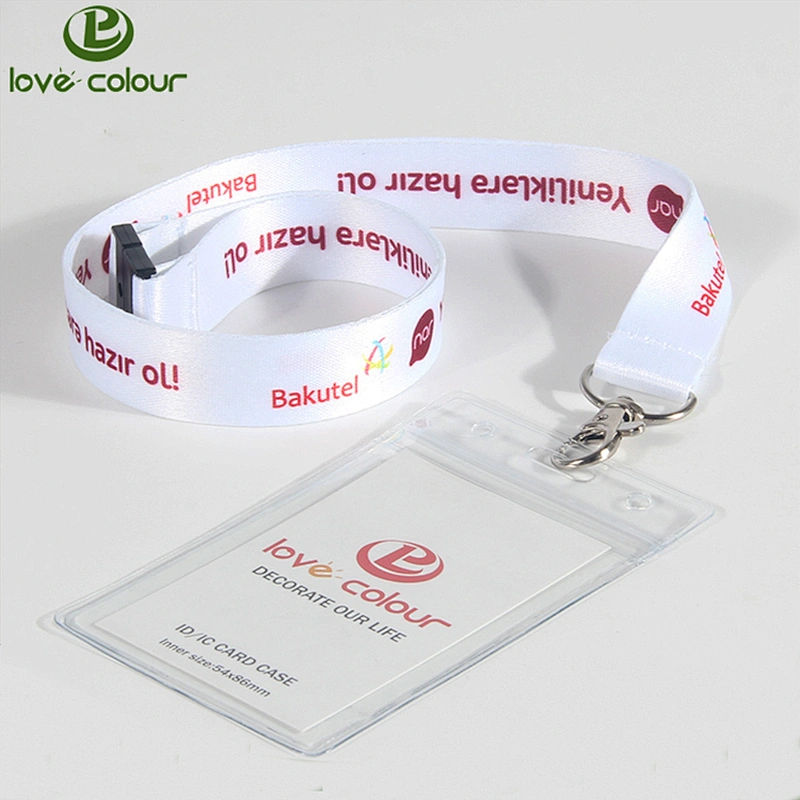 Factory custom cute plastic ID card holder for sale with lanyard