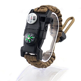 Outdoor Popular Compass Emergency Multi-Purpose Rescue Camping Bracelet