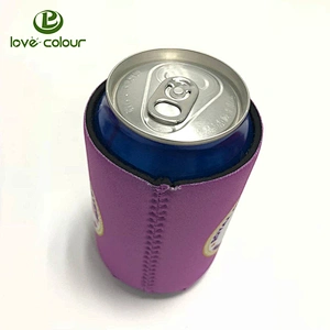 Portable Neoprene Foldable Beer Can Cooler Insulated Bottle Cooler