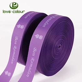 Custom Eco friendly Printed Dyed 5/8'' Solid Color Plain Grosgrain Ribbon For Package