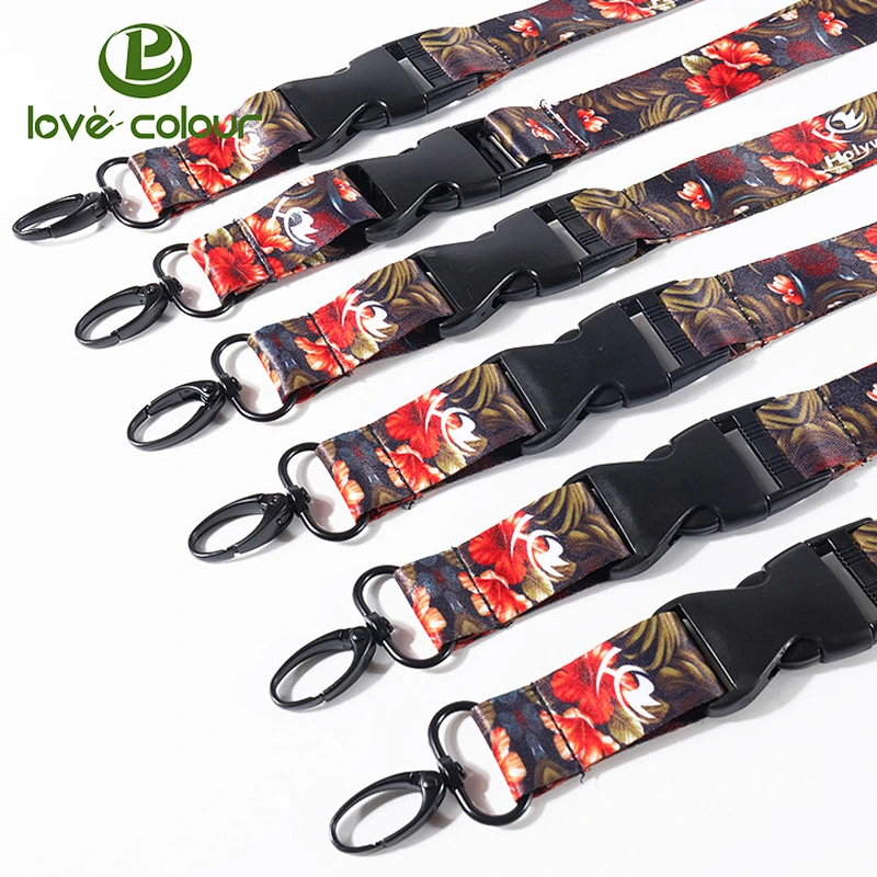 Custom ID Badge Holder Polyester Neck Lanyard Strap for office employees
