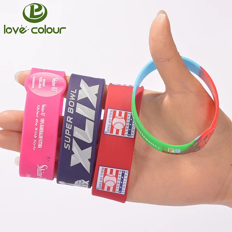Factory Custom 1 inch silicone wristband with your logo
