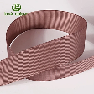 New arrival full color printed different polyester solid color grosgrain ribbon
