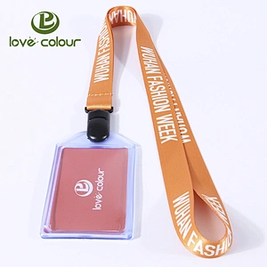 Lovecolour custom waterproof transparent name tag sports lanyards