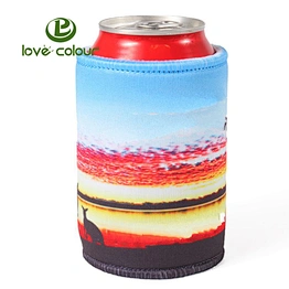 Custom logo printing slim blank can cooler sleeves neoprene stubby holders 330ml Insulation beer can coozies