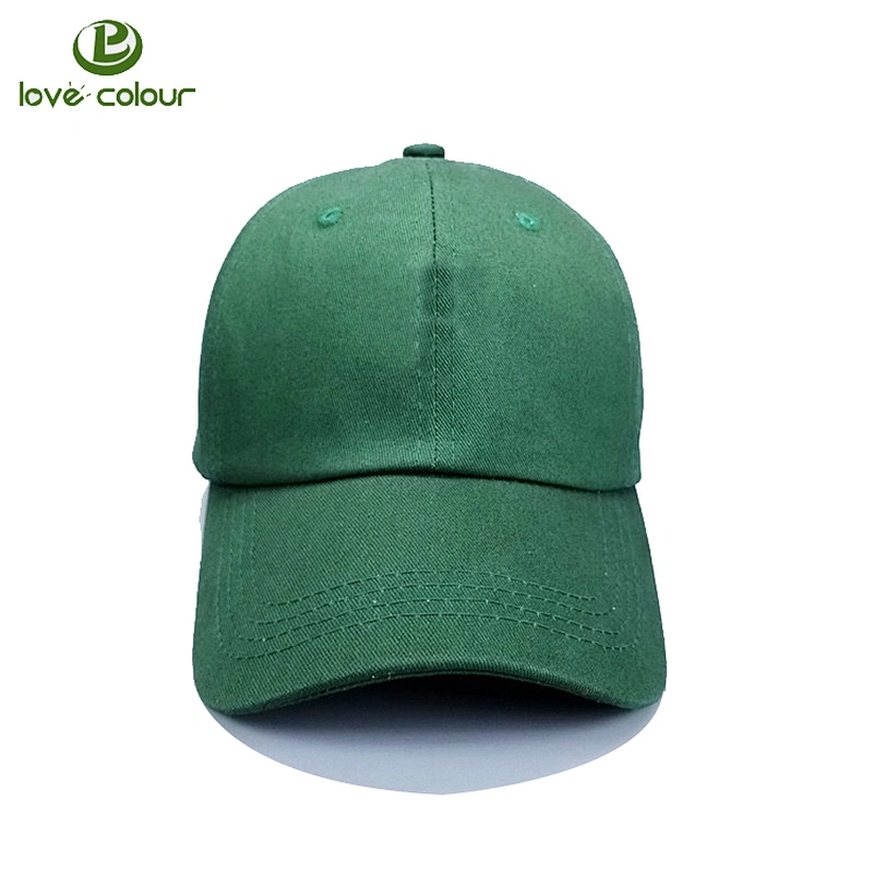 Customized logo branded baseball caps with adjustable button