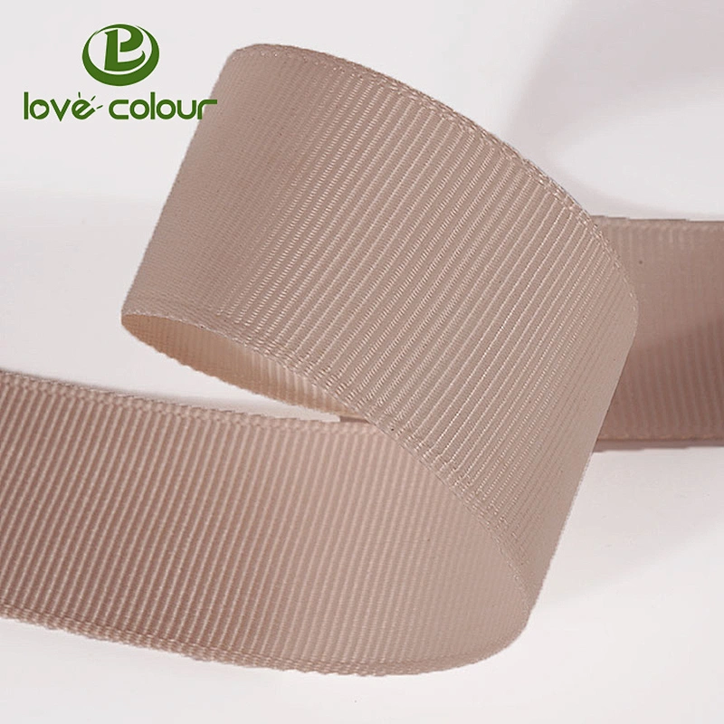 Factory direct sale polyester grosgrain packing black webbing