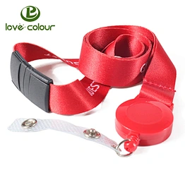 Custom plastic retractable cord reels with lanyard