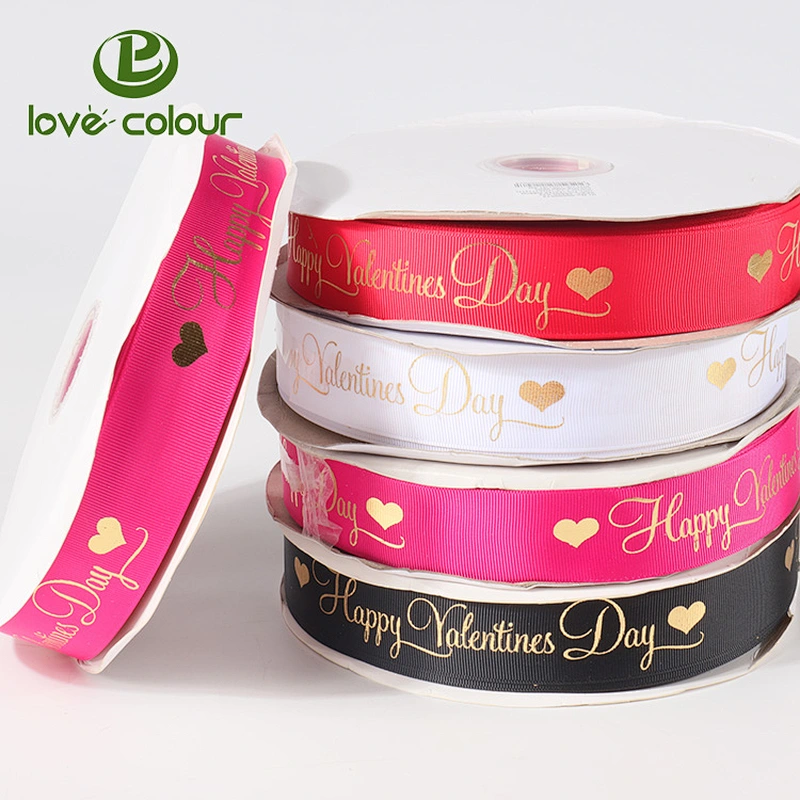 Custom polyester wedding grosgrain ribbon strap for decoration