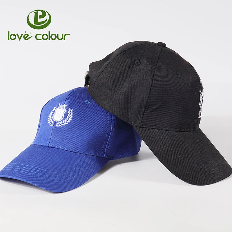 Custom Personalised Black Classic Cotton Embroidery Baseball Cap For Sport