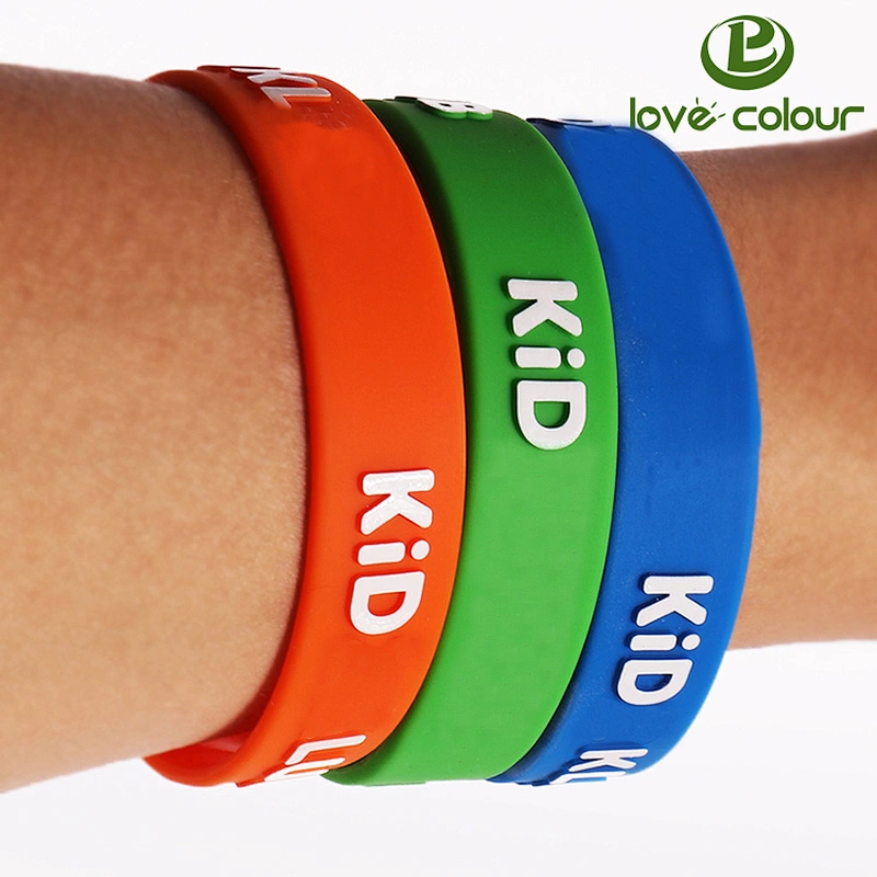 Factory custom silicone bracelets giveaway gifts silicone wrist band for kids