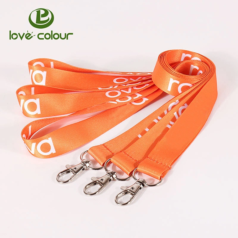 Polyester custom sublimation lanyard strap for promotion event with plastic buckle