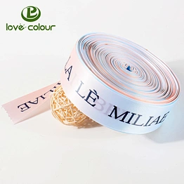 Factory direct custom polyester colorful satin webbing