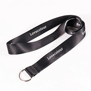 Custom polyester keychain lanyard with double layer