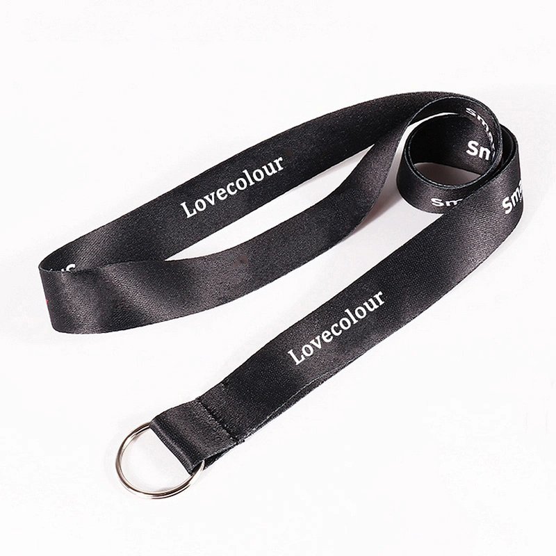 Custom polyester keychain lanyard with double layer