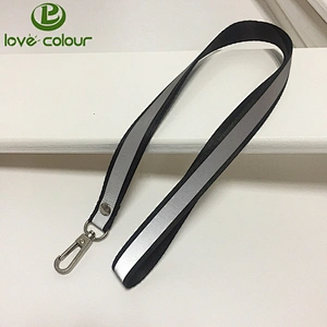 Custom polyester glow in the dark lanyard with reflective strap