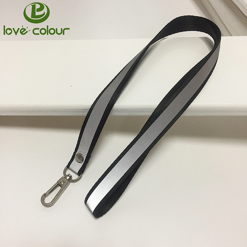 Custom polyester glow in the dark lanyard with reflective strap