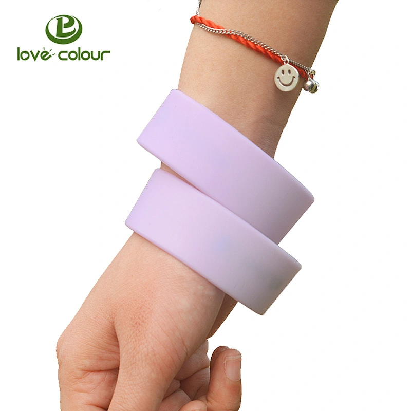Factory Wholesale Solid Color Blank Silicone Bracelets for Promotion