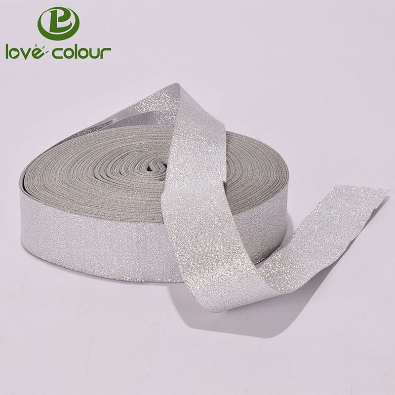 Eco-friendly custom silver ribbon for packing