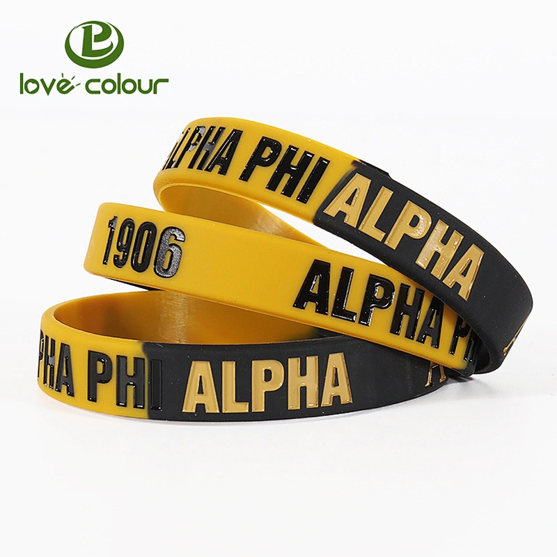 Custom tie dye silicone bracelet/personalized silicone friendship wristband
