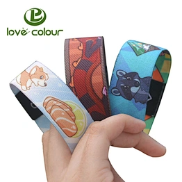 Cheap custom party club polyester elastic wristbands with your design