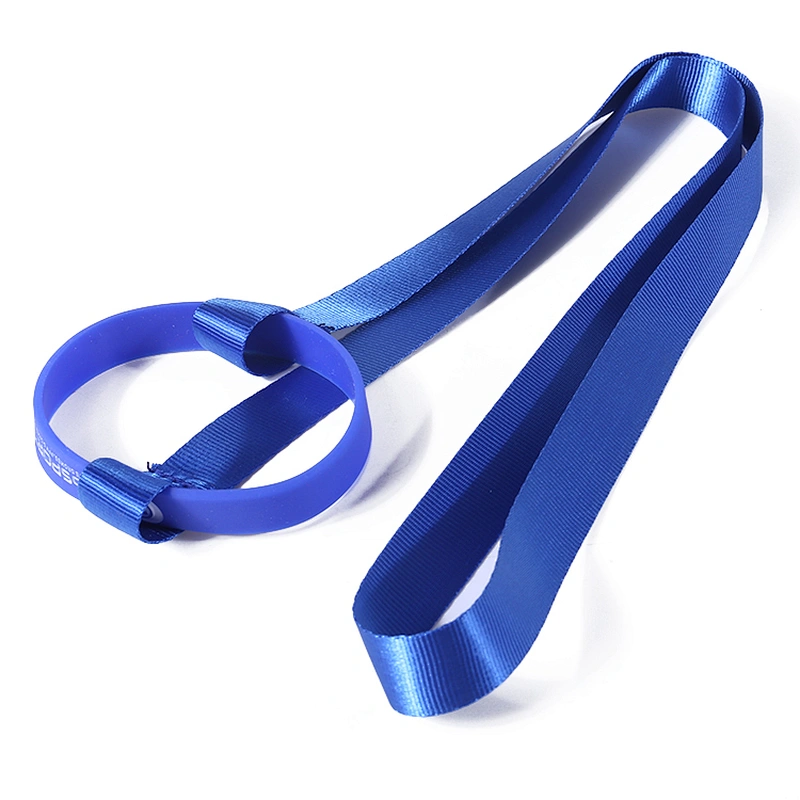 Popular custom beer bottle neck lanyard strap with cup holder silicone band