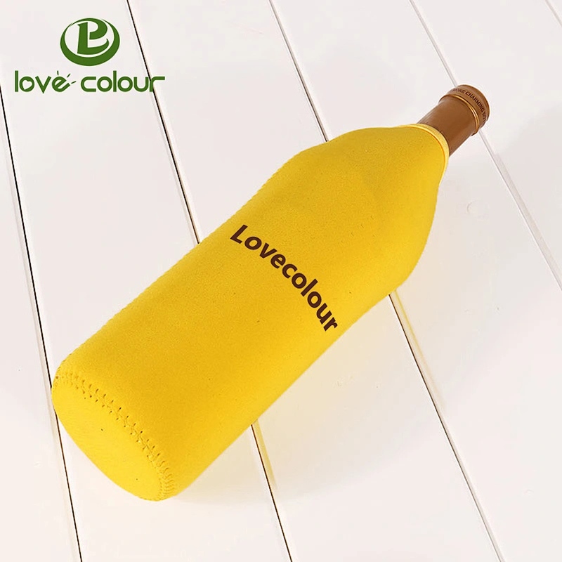 Insulated neoprene wine carrier tote bag / bottle holder cooler bag - perfect for travel
