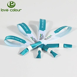 Factory price customized print logo festival wristband/satin wristband hand bands