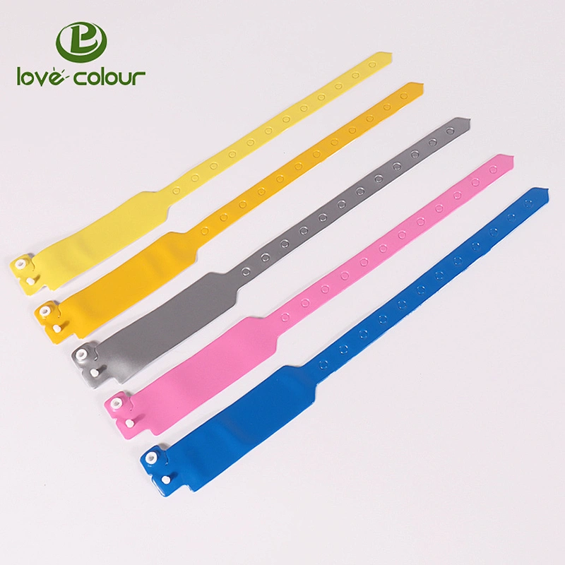 One time use customized printing waterproof vinyl pvc paper ticket wristbands