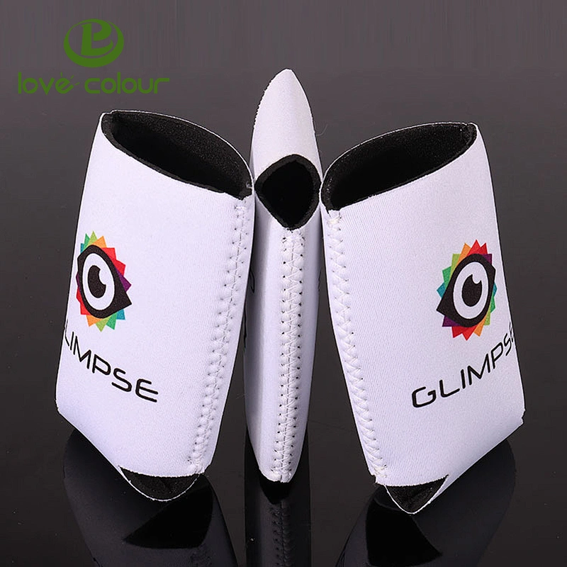 Promotional gift white color can cooler neoprene