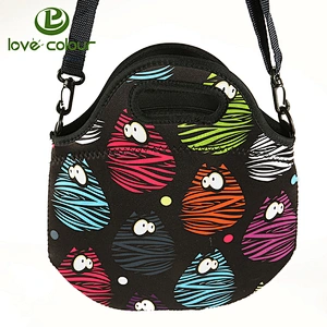 Eco Friendly Custom Insulate Neoprene cooler lunch bag With Shoulder Strap