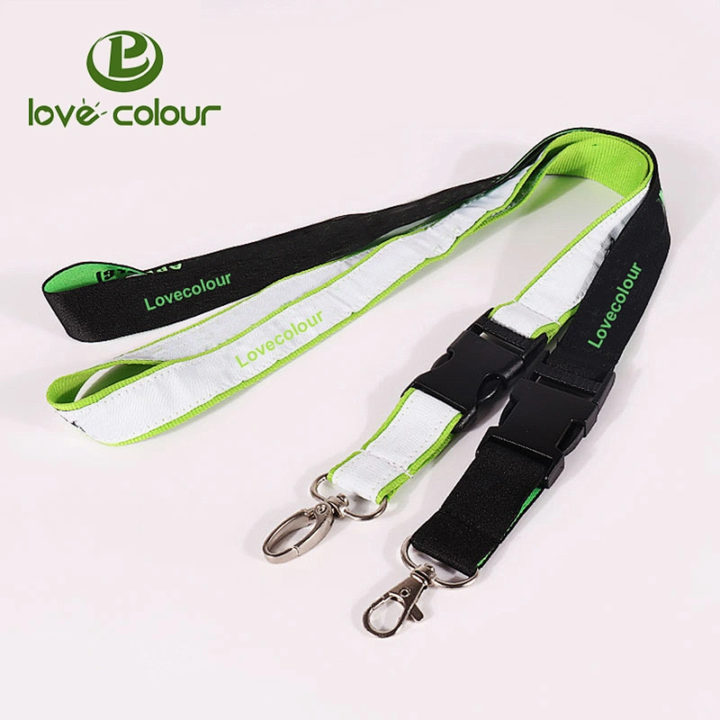 Personalized Polyester Double Layer Lanyard for Promotion