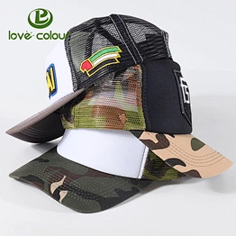 Custom unisex embroidery logo cotton cap mesh trucker hat
