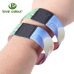 Polyester Fabric Custom Logo Festival Elastic Wristbands