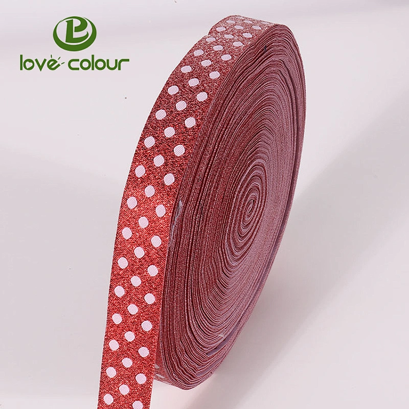 Custom fashionable polyester dot hat grosgrain ribbon for decoration