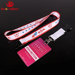 Custom ID card lanyard strap for meeting/fair/promotion/game/wedding gift