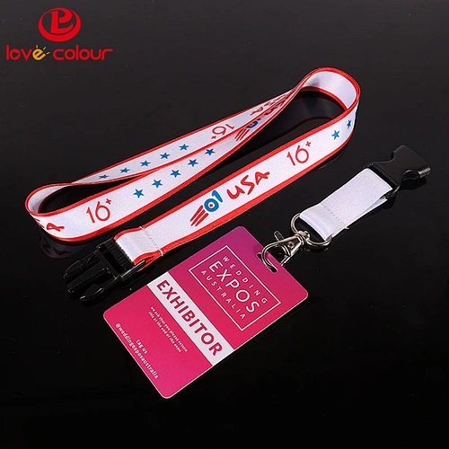Custom ID card lanyard strap for meeting/fair/promotion/game/wedding gift