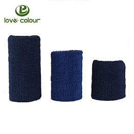 Custom Different Size Embroidered Cotton Wristbands and Sweatbands