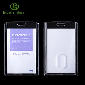 Custom good quality plastic acrylic hard card holder for exhibition