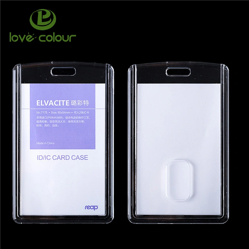 Custom good quality plastic acrylic hard card holder for exhibition